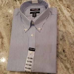 Blue striped button down